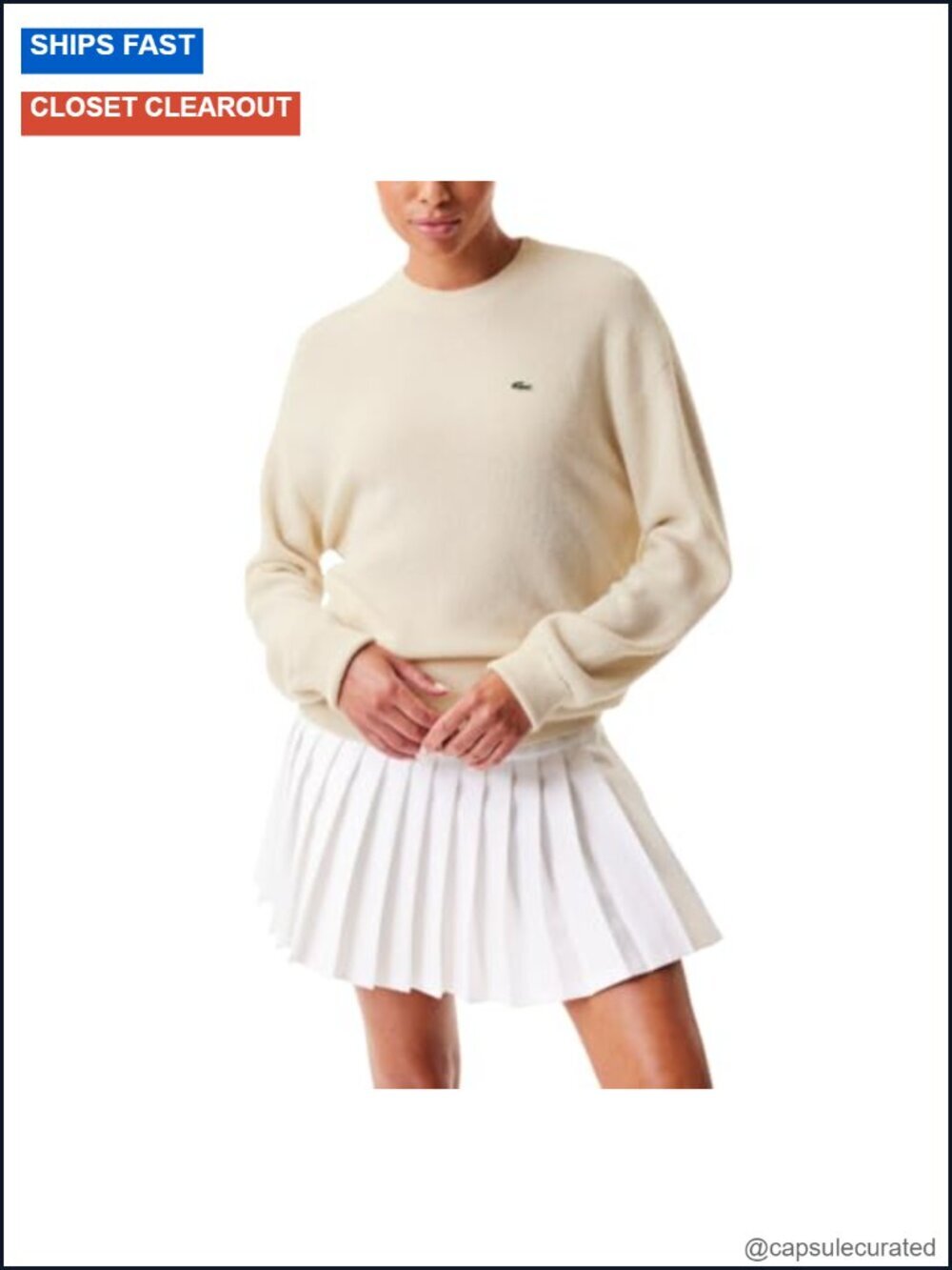 Cashmere Blend Crewneck Pullover Sweater with Embroidery